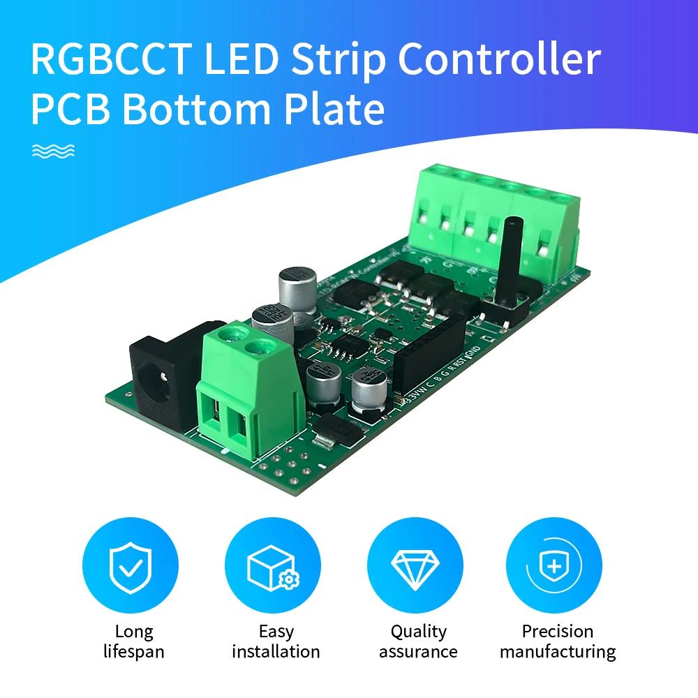 GLEDOPTO DIY RGBCCT LED Ʈ Ʈѷ, PCB ̽ ÷Ʈ, ɷ , 15A ,  ȣȯ, ESP32 , ZigBee3.0